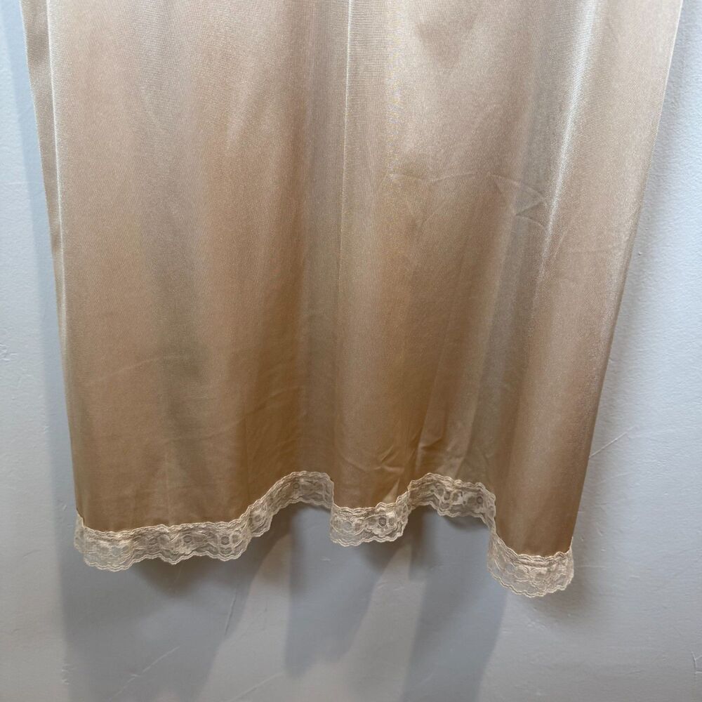 Vanity Fair Full Slip Dress Beige 26" Length Size XL NWT Layering Neutral - Picture 5 of 11